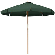 OMBRELLONE DA GIARDINO CON DOPPIO TETTUCCIO IN BAMBÙ E POLIESTERE Ø 325X250 CM VERDE
