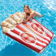 Trade Shop - Materassino Isola Gonfiabile Stampa Pop Corn In Pvc Mare Piscina 178 X 124 Cm -