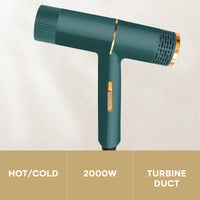 Asciugacapelli Phon Professionale 2000W Bassa Rumorosità Verde