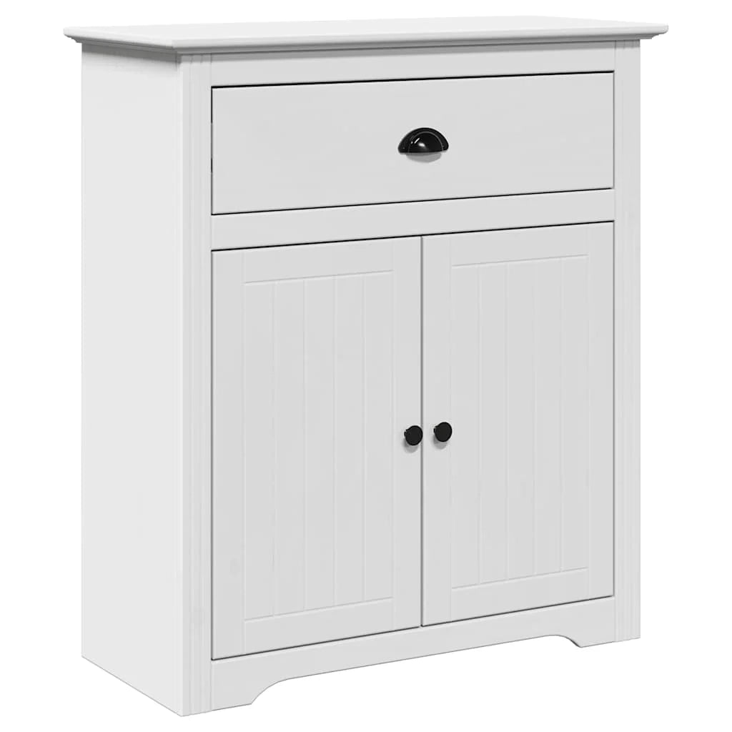 Armadio classico da ingresso 80 x 35 x 90 cm ampio spazio di archiviazione finitura in legno bianco rustico 02_0057684