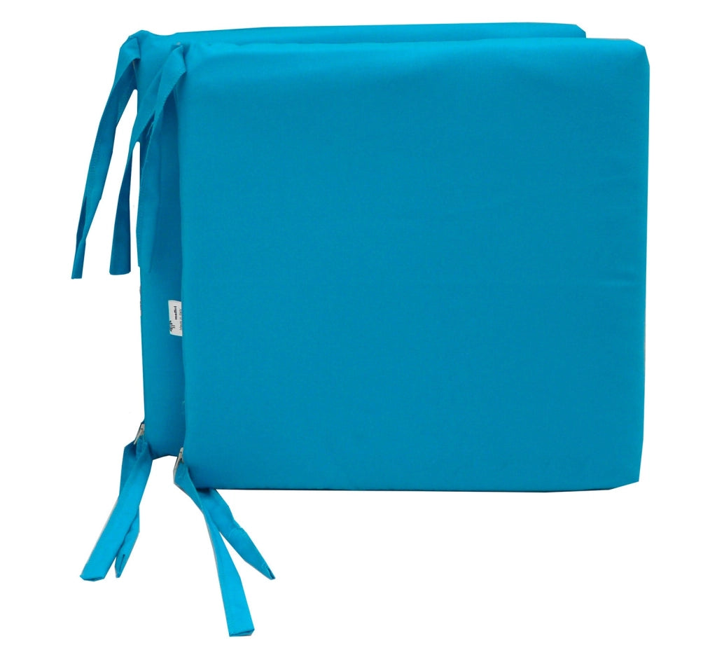 Set 2 Cuscini per Sedia da Giardino 40x40x5 cm in Dralon Allegro Turchese