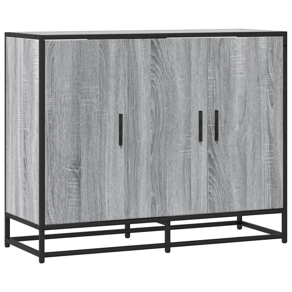 Credenza Grigio Sonoma 94x35x76 cm in Legno Multistrato