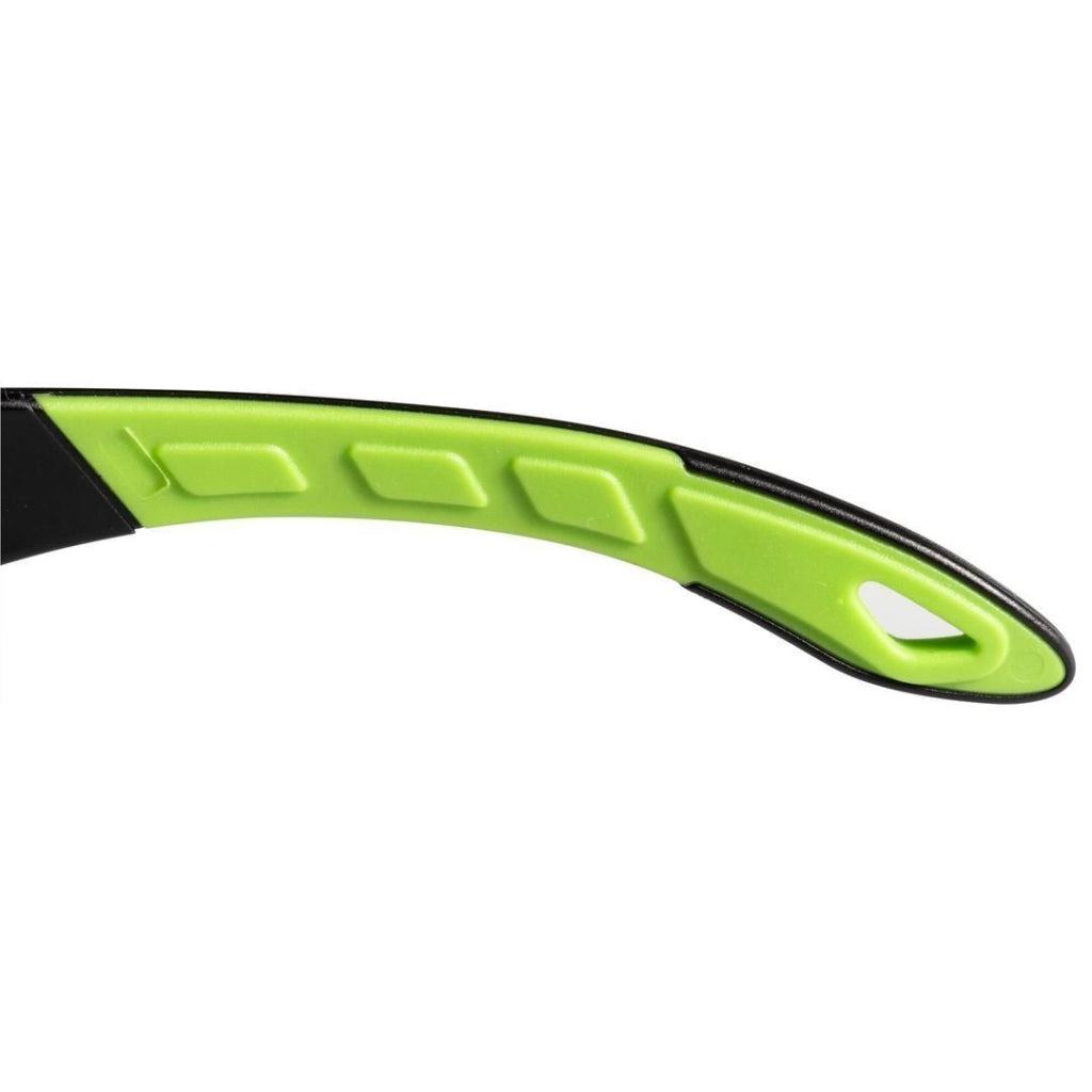 Uvex pheos Occhiali di sicurezza Poliossimetilene (POM), Elastomero Termoplastico (TPE) Nero, Verde