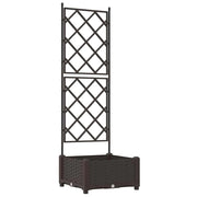 Fioriera moderna da giardino per esterni 40 x 40 x 125 cm resistente design elegante acciaio marrone 02_0058510