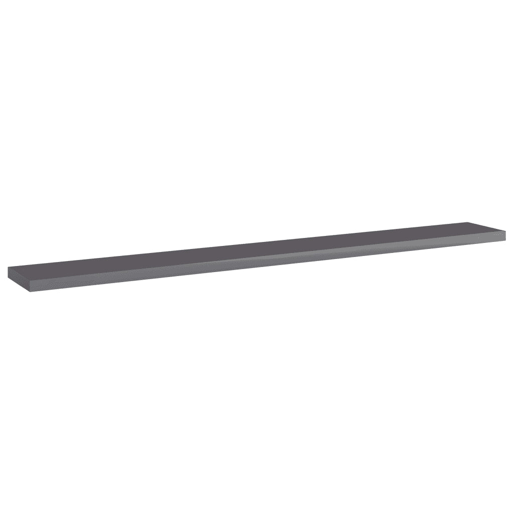 Ripiani per Libreria 8pz Grigio Lucido 80x10x1,5cm Multistrato 805297
