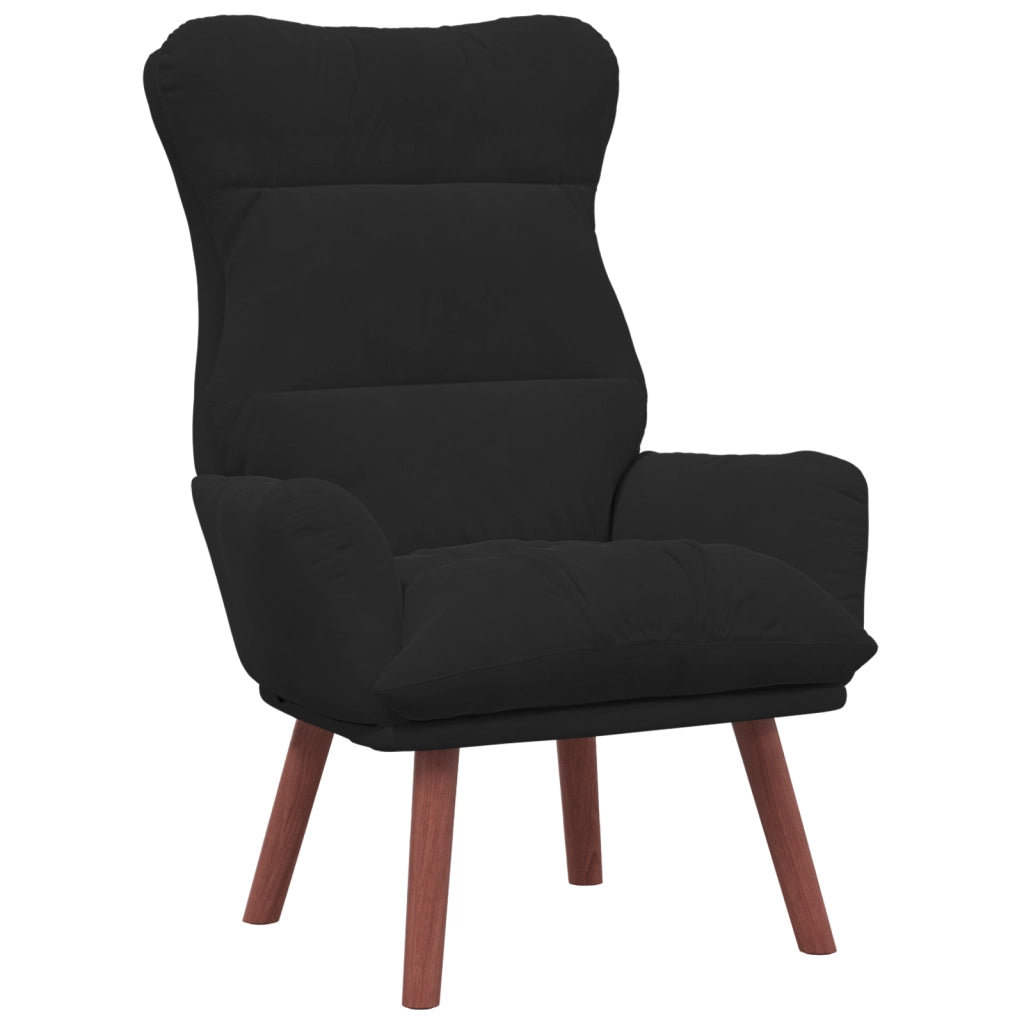 Poltrona Rilassante in Velluto Nero