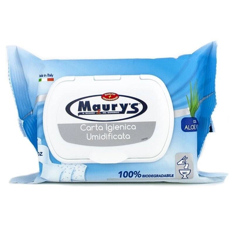 MAURY'S SALVIETTE DETERGENTI CARTA IGIENICA UMIDIFICATA 25PZ ALOE VERA 100% BIODEGRADABILE