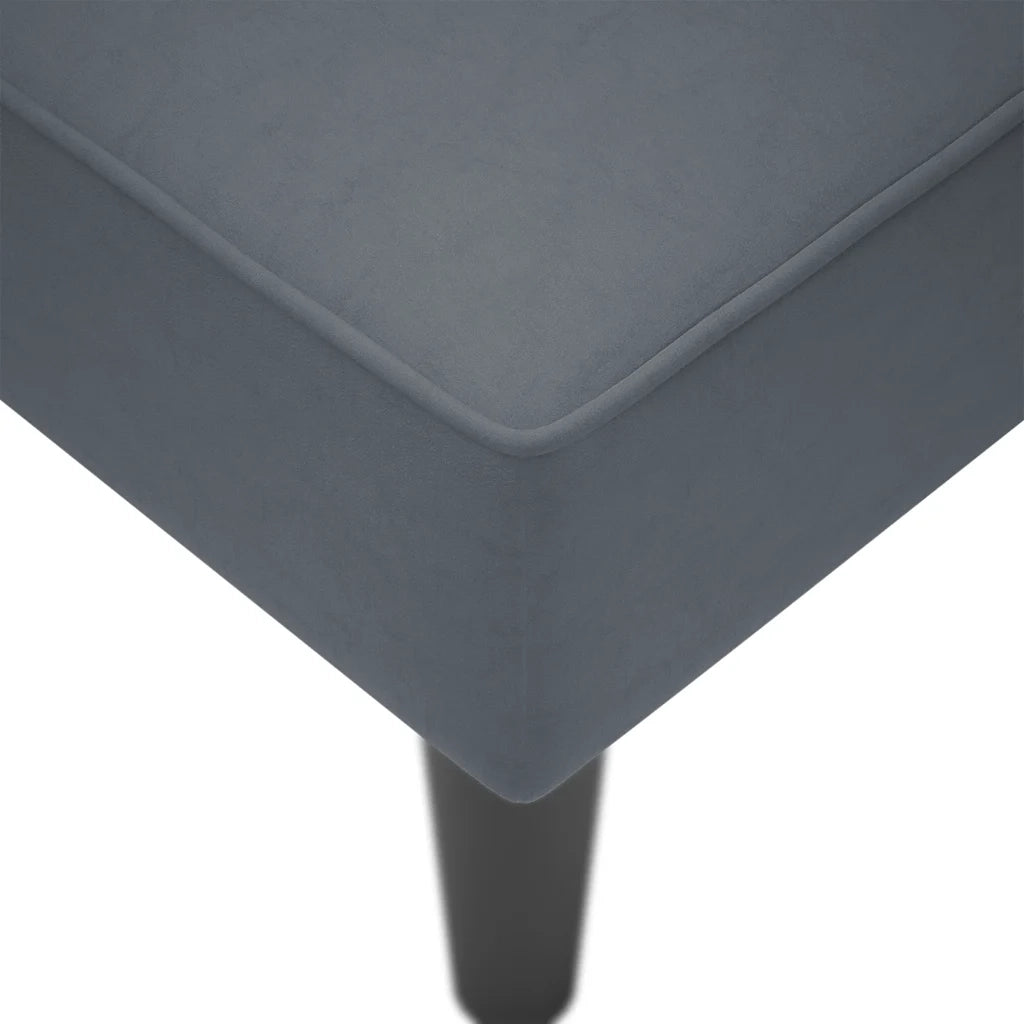 Sdraio con Bracciolo Destro in Velluto Grigio Scuro CFW1813914