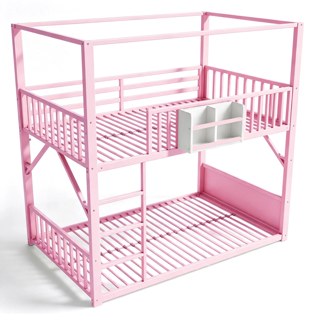 letto a castello metallo rosa 96 x 204 cm