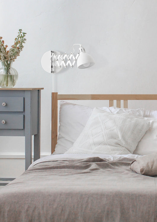 Applique da Interno  E14 in Metallo Bianco Opaco