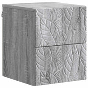 Mobiletto da notte a muro Sonoma grigio 34,5 x 33 x 40 cm 898817