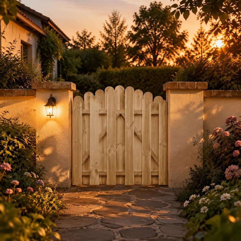 Garden Gate Made Of Impregnated Pine Wood, 100x100 Cm