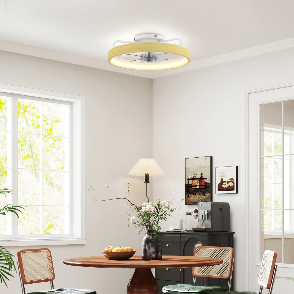 Ventilatore a Soffitto con Luce LED ¨C zephmum ¨C 49 cm, 7 Pale, 6 Velocit¨¤