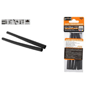 Trade Shop - Set 10 Pz Guaine Termorestringenti Tubi Termoretrattili Neri 3x120mm Cavi 57062 -