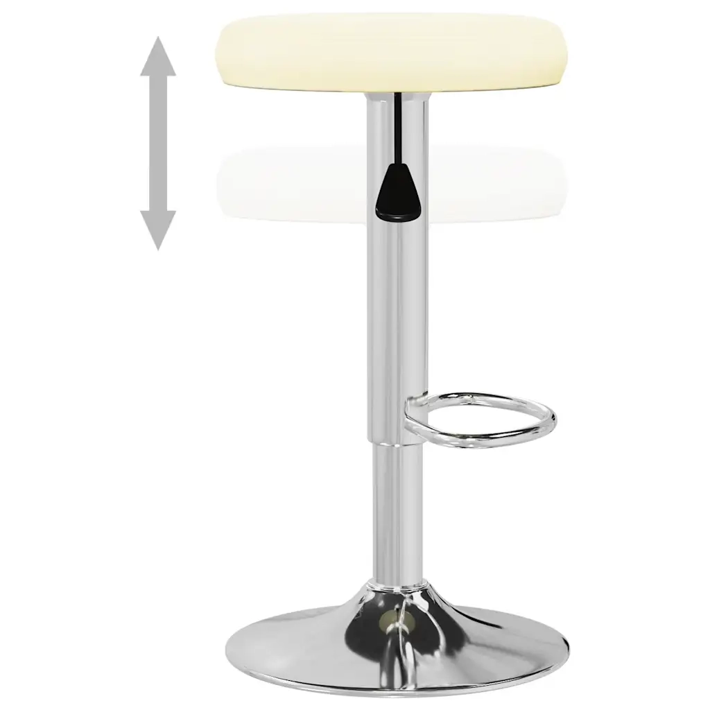 vidaXL Sgabelli da Bar 2 pz Crema in Similpelle