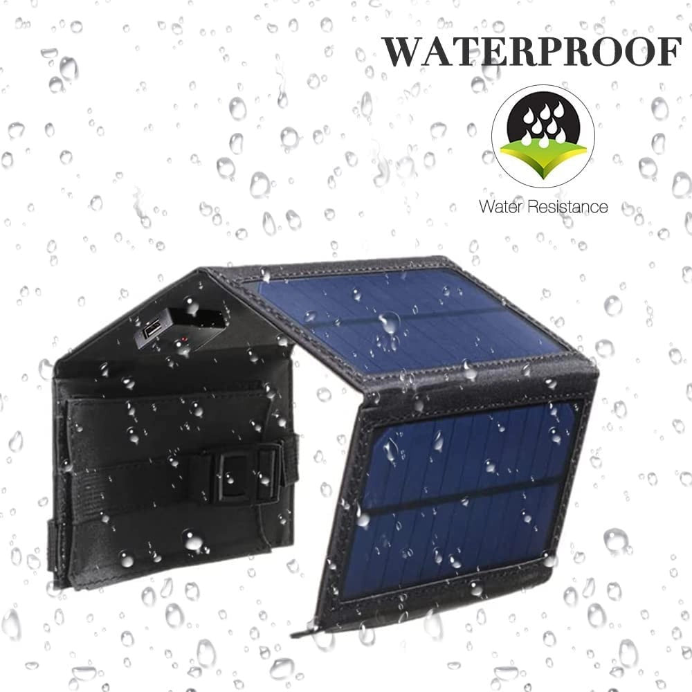 Trade Shop - Pannello Solare Pieghevole 20w Caricabatterie Telefono Campeggio Trekking Usb 5v -