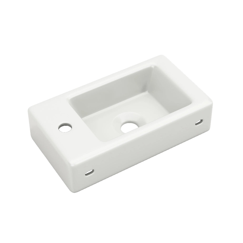 Mobile bagno con lavabo in ceramica 62 cm, MDF, bianco