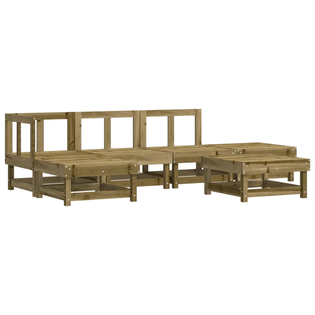 Set Salotto da Giardino 6 pz in Legno Impregnato di Pinocod mxl 106585