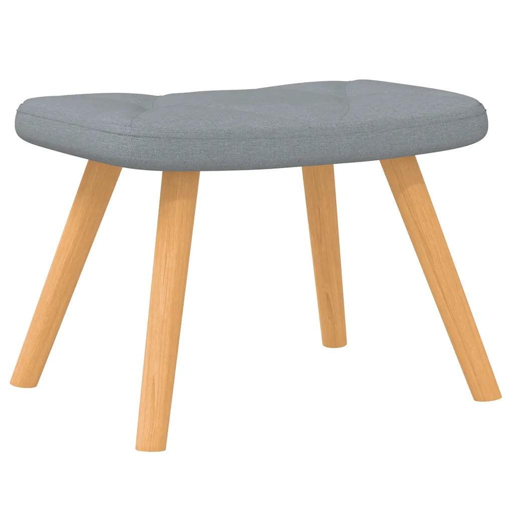 Poltrona a Dondolo con Poggiapiedi Grigio Chiaro in Tessuto cod mxl 51887