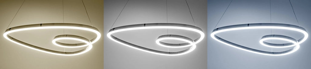 Lampada Da Soffitto Pensile Ring Moderno Led+telecomando App798-cp Chrome