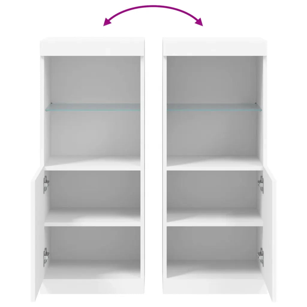 Credenza | Madia | Buffet da pranzo | Armadio da pranzo con Luci LED Bianca 41x37x100 cm