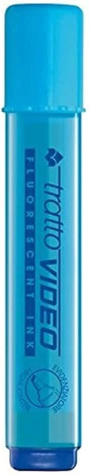 EVIDENZIATORE 'TRATTO VIDEO' azzurro - 12 pezzi  - BricoGo