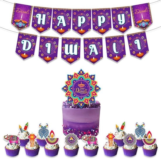 Decorazione per Festa - Bandiera di Buon auspicio - Decorazioni per Cupcake - Decorazioni per Torta - Decorazione Tridimensionale - Materiale Carta - Multiuso - Decorazione per Feste