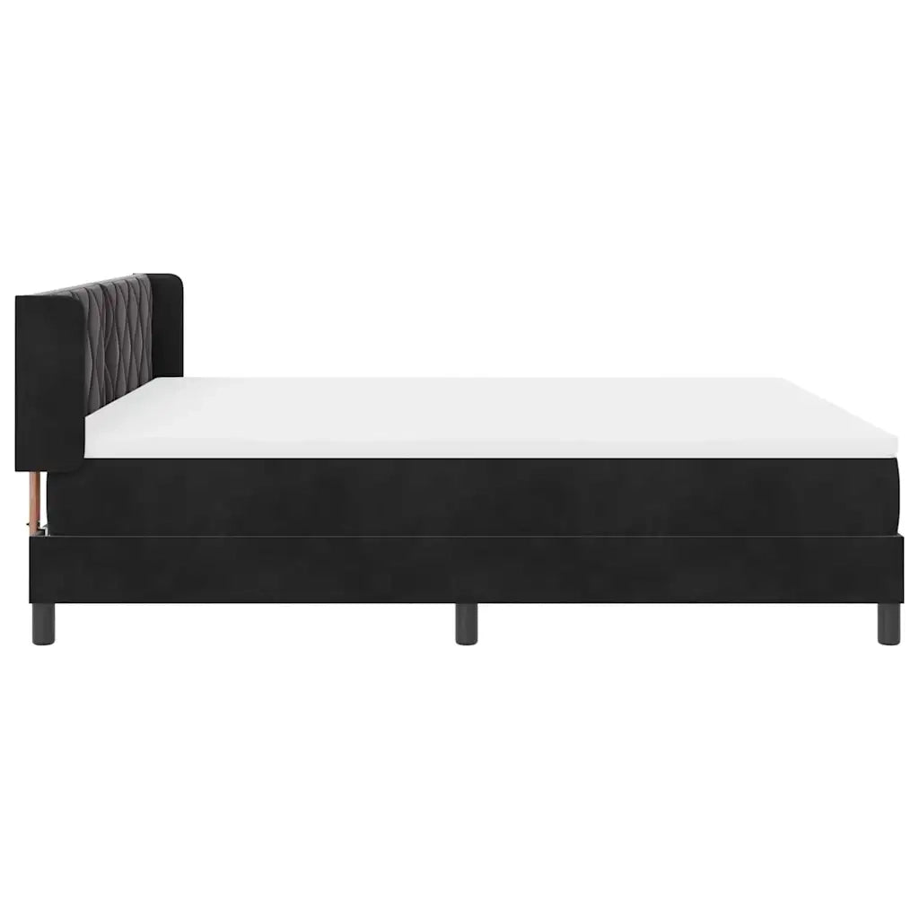 Letto a molle con testiera Nero 200 x 180 cm Velluto 3341536