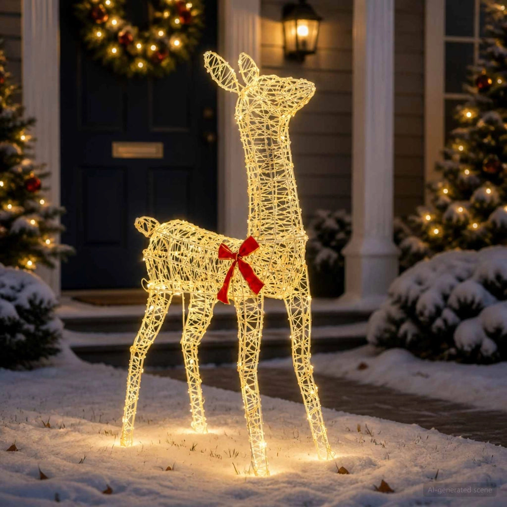 Renna di Natale 3D LOVIISA 110 LED Bianco caldo 42049641