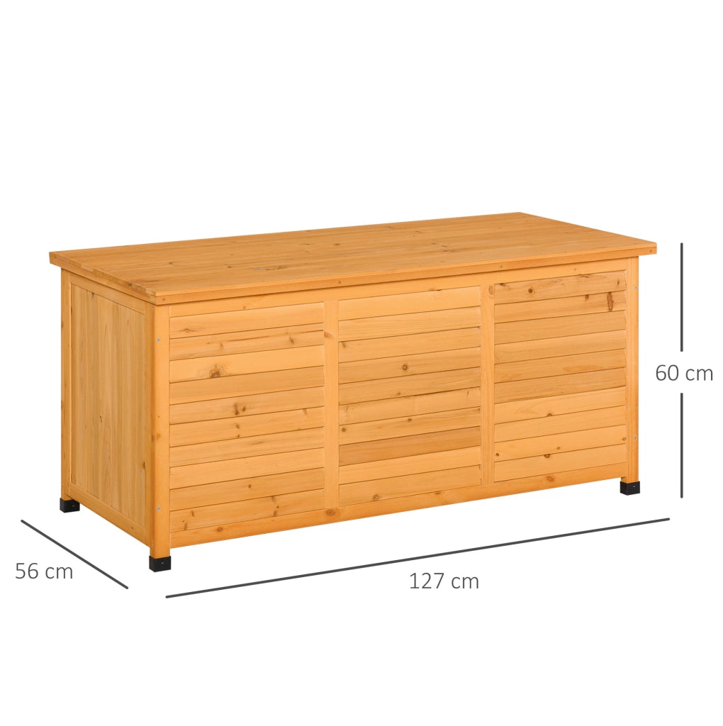 Box da giardino in legno giallo 127 x 56 x 60 cm