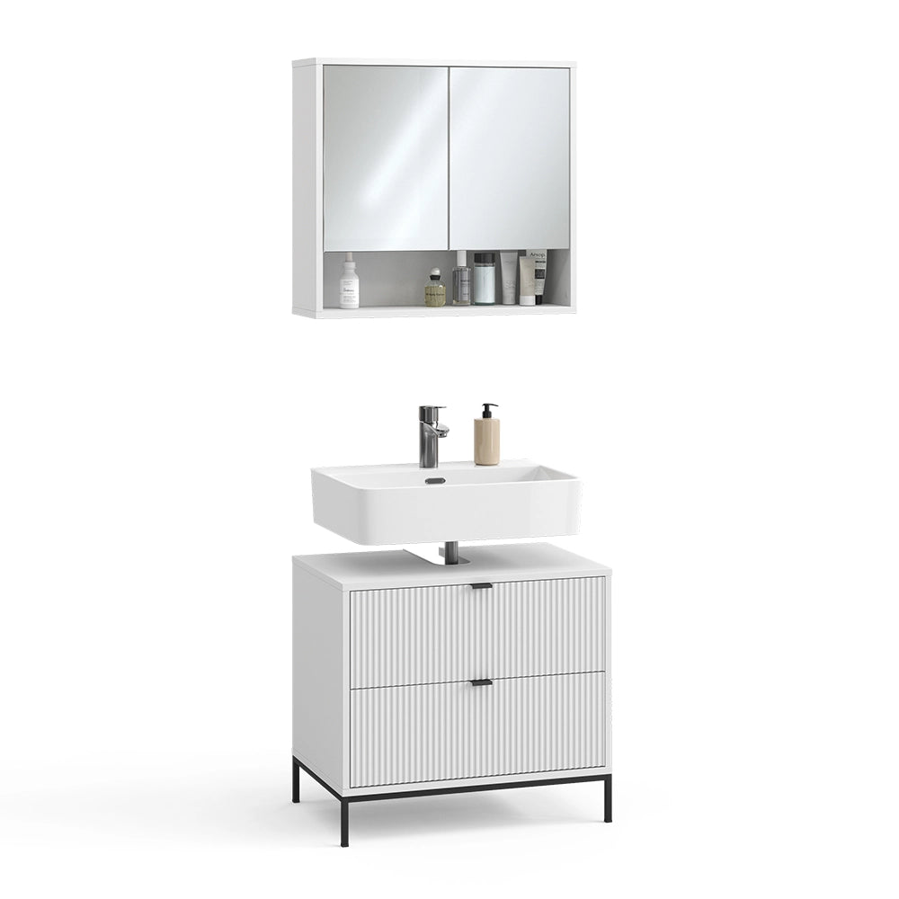 Vicco Set di mobili da bagno Bianco 2 parti