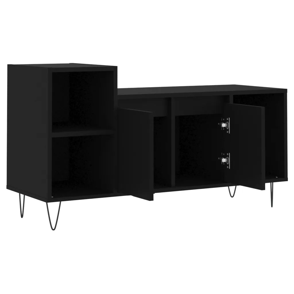 Mobile Porta TV Nero 100x35x55 cm in Legno Multistrato 831317