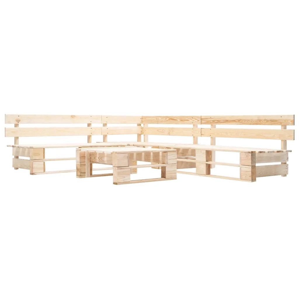 Set Divani da Giardino Pallet 4 pz con Cuscini Grigi in Legnocod mxl 93913