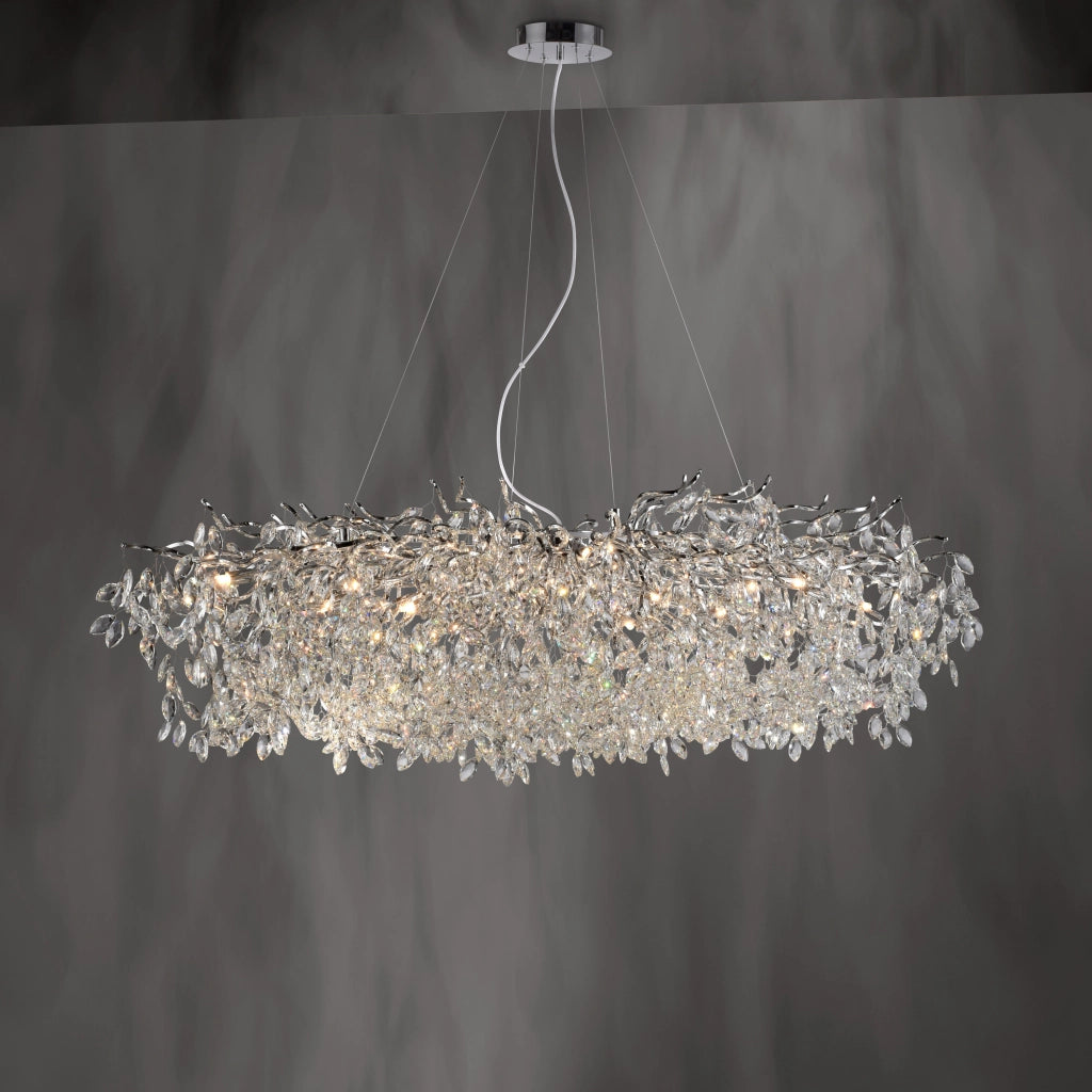 Lampadario cristallo glamour cromato 16xG9 Ricicle Neuhaus