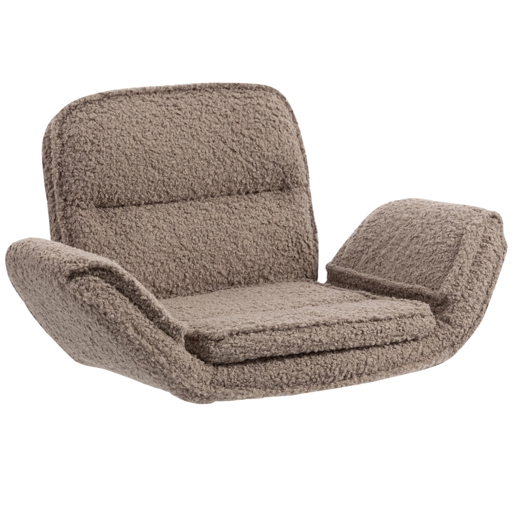 Sedia da Ufficio Ergonomica con Braccioli Regolabili e Ruote ¨C MINIMAL ¨C Teddy Fleece, Schienale Imbottito