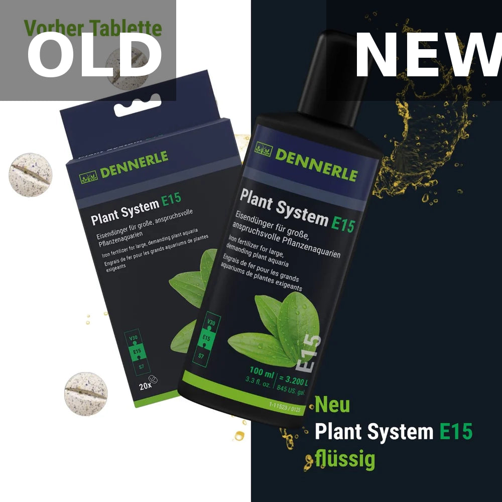 Dennerle Plant System E15 250ml - fertilizzante a base di ferro acquari piantumati