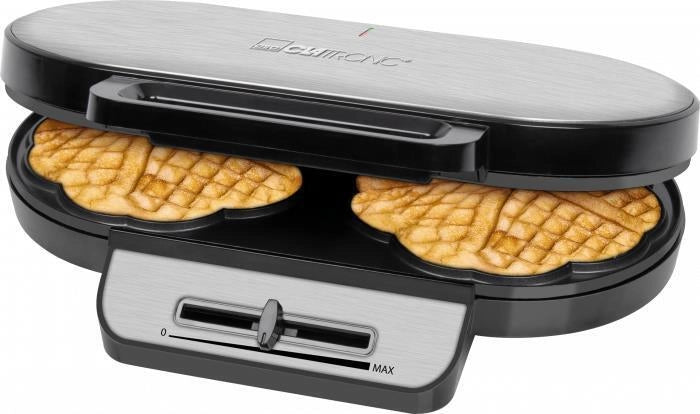 Clatronic 263934 piastra per waffle 2 waffle 1200 W Grigio