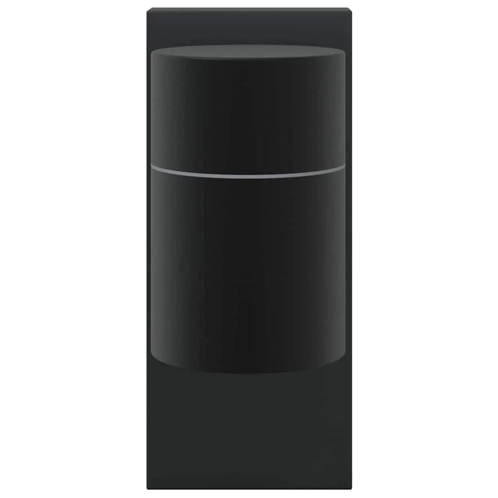 Set di 2 applique da esterno dal design minimalista 6,5 x 10,5 x 16 cm in acciaio inox nero 02_0056536
