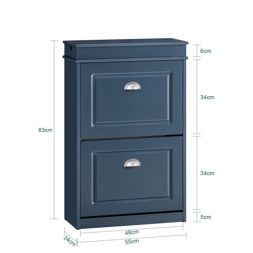 Scarpiera salvaspazio Slim, portascarpe salvaspazio Regolabili Blu L55*P24*A83 cm FSR78-B