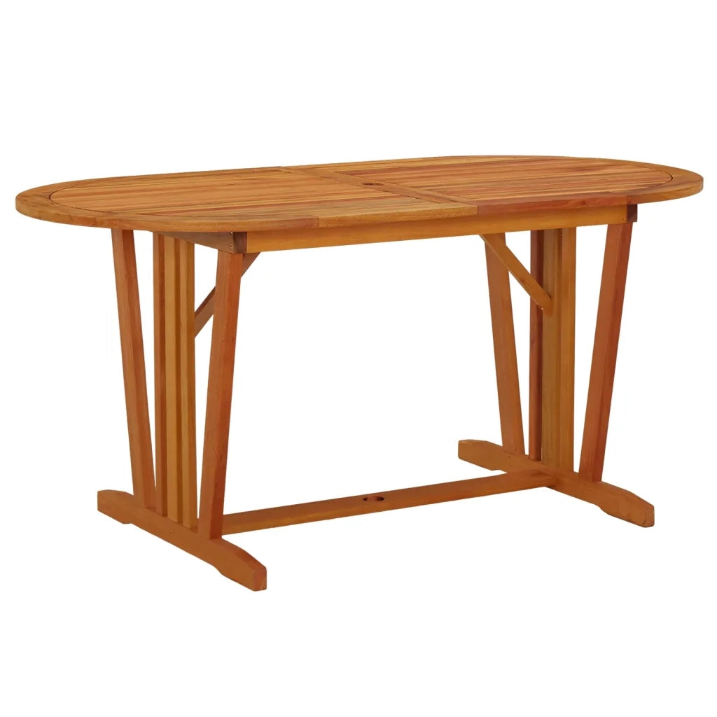 Tavolo da Giardino 160x85x75 cm in Legno Massello di Eucalipto cod mxl 34215