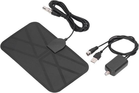 Antenna TV Digitale 4K HD - 25DBI - Preamplificatore - Per Interno - Ricezione Terrestre - Adatta per Ogni Abitazione