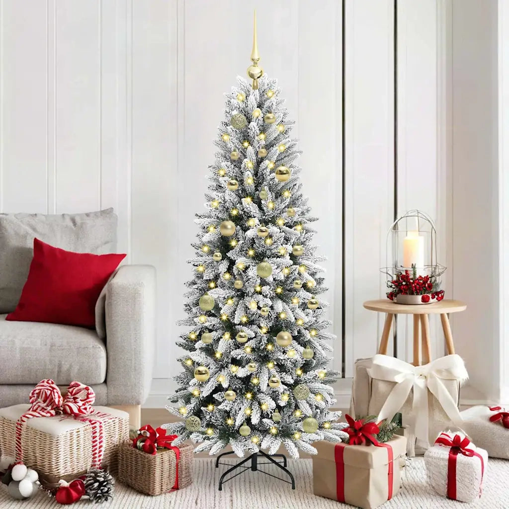 Albero di Natale artificiale con 150 LED Bianco 150 cm 3396037
