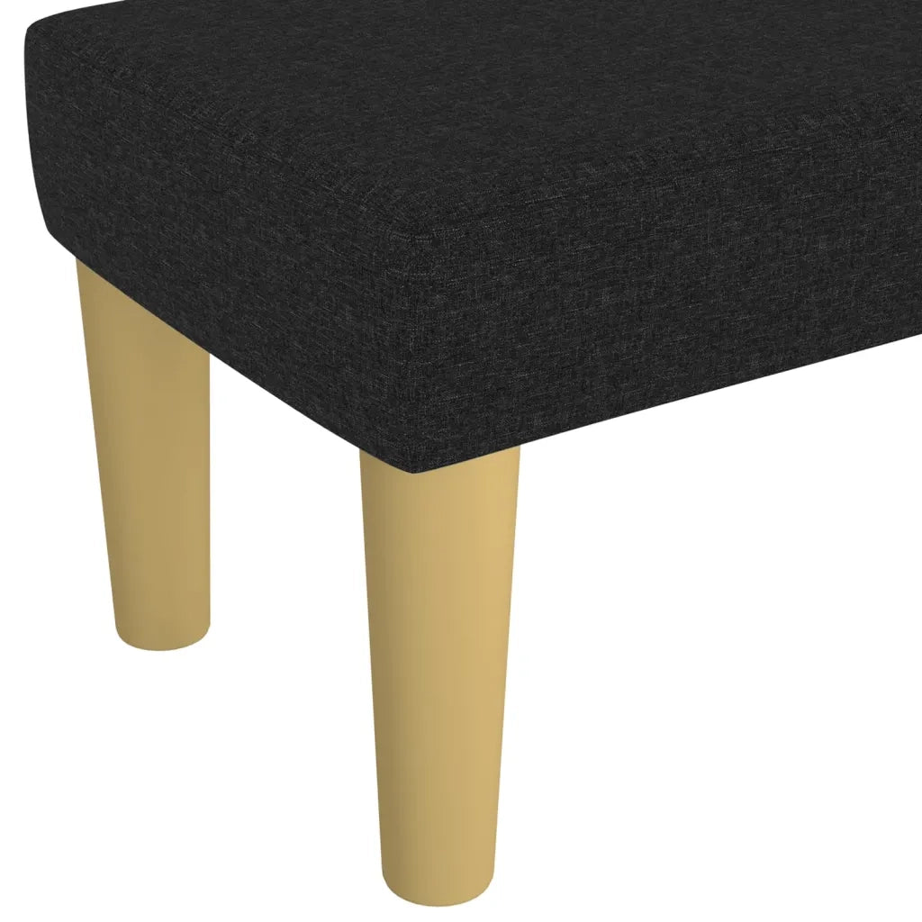 Panca Nera 100x30x30 cm in Tessuto CFW5528034