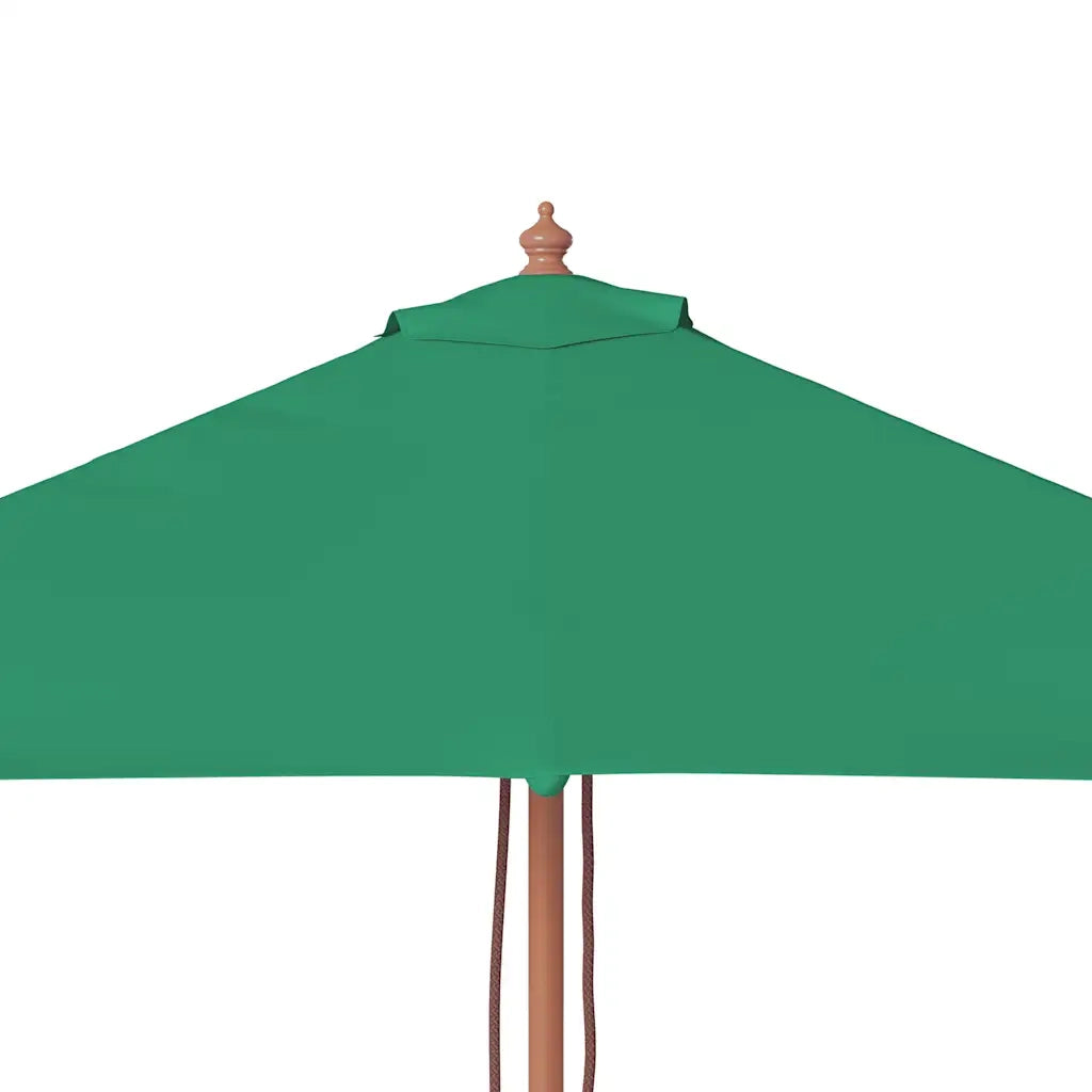 Ombrello | Parasolne da Esterni con Palo in Legno 150x200 cm Verde