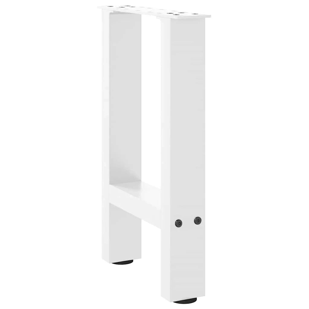 Set di 2 gambe regolabili per tavolino da caffè 38 x 42-43 cm design moderno soggiorno acciaio bianco 02_0057517