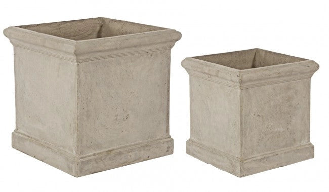 Set 2 Vasi Cement Qu Sabbia