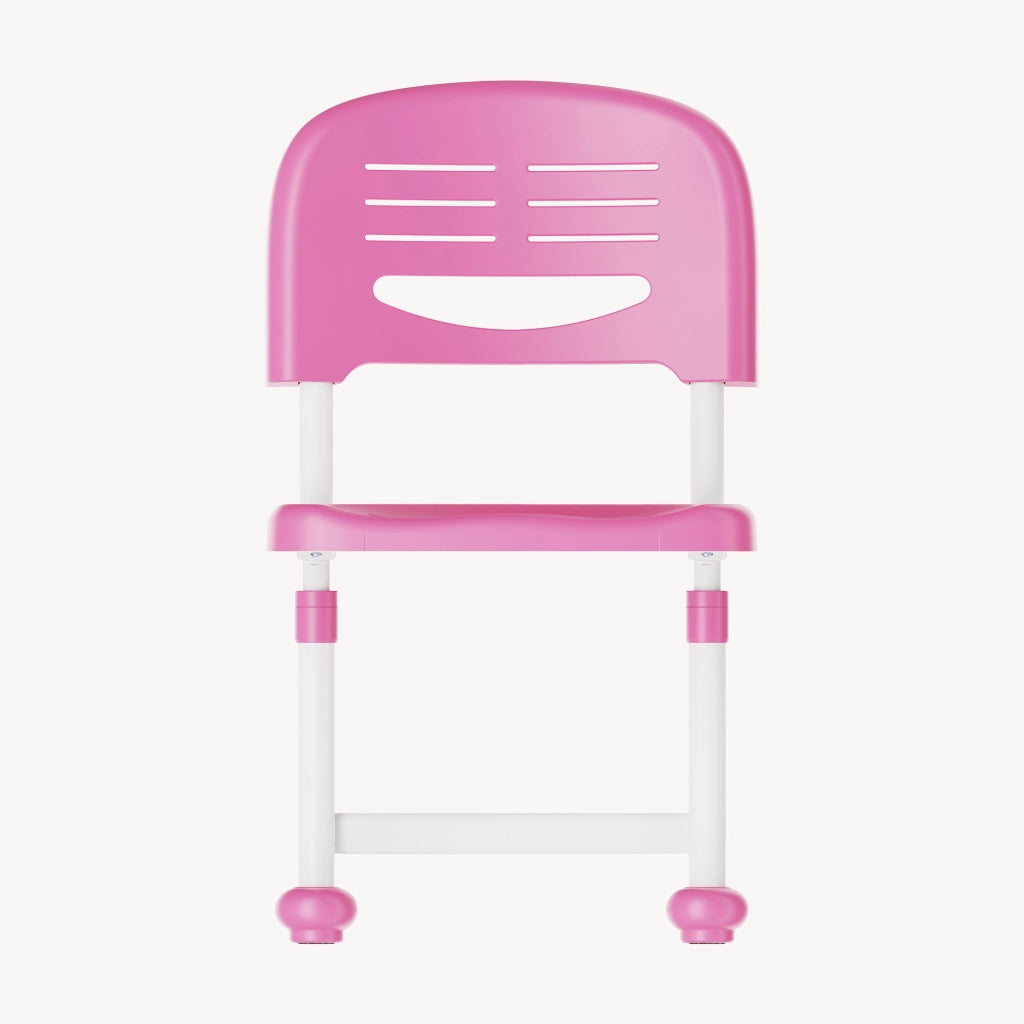 Sedia per Cameretta Sauda ad Altezza Regolabile 75 x 36 x 46 cm - Rosa / Bianco [en.casa]