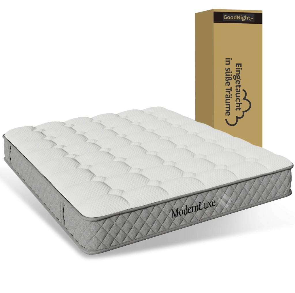 Letto da giorno 140x200 cm con materasso; LED; USB e Type-C; bianco