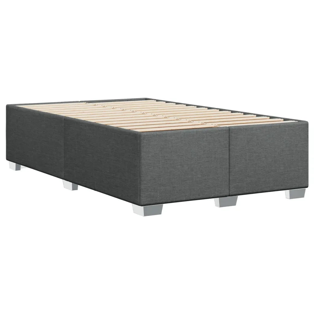 Giroletto a Molle con Materasso Grigio Scuro 120x200 cm Tessuto