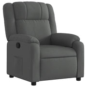 Poltrona | Sedia Relax Reclinabile in Tessuto Grigio Scuro